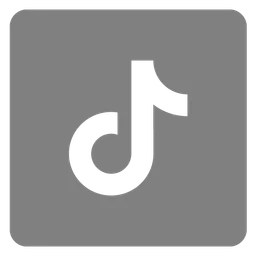 Tiktok Banner Black logo, monochrome icon version, on a transparent background