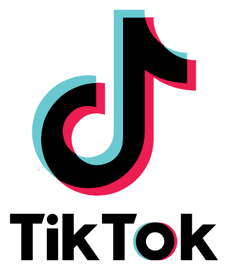 Tiktok Banner Black logo on a transparent background