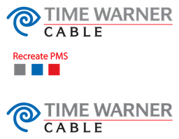 Time Warner Cable Logo, Variante horizontal, auf transparentem Hintergrund