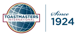 Toastmasters logo, horizontal version, on a transparent background