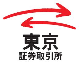 Tokyo Stock Exchange logo, horizontal version, on a transparent background