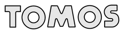 Tomos logo, monochrome wordmark version, on a transparent background