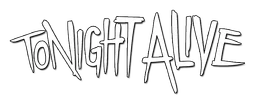 Tonight Alive logo, monochrome wordmark version, on a transparent background