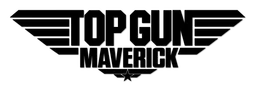 Top Gun logo, black wordmark version, on a transparent background