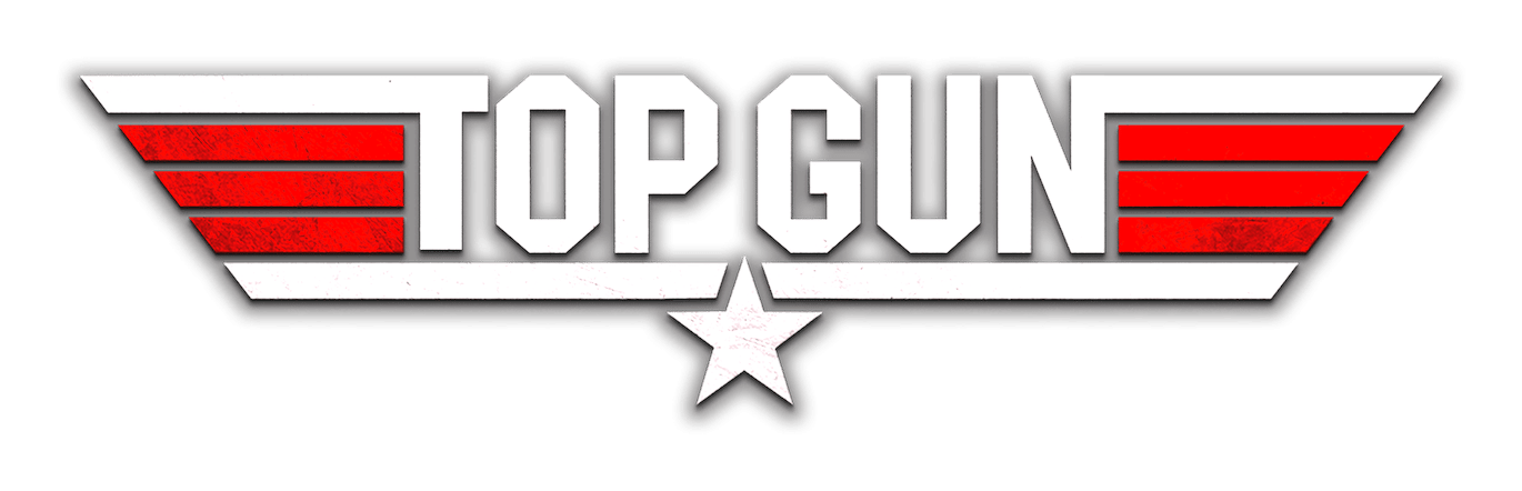 Top Gun logo on a transparent background