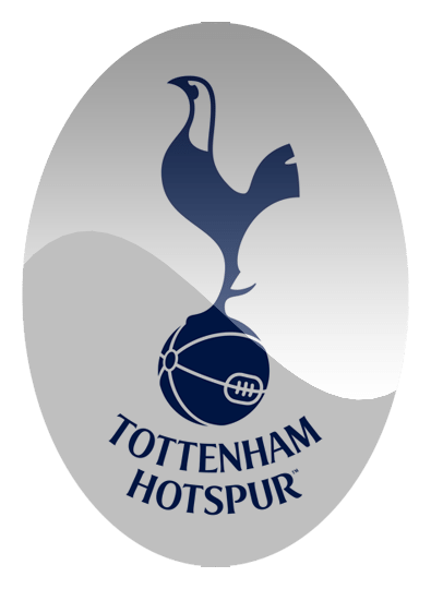 Tottenham Hotspur logo, monochrome version, on a transparent background
