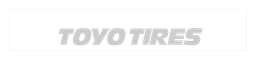 Toyo Tires logo, white version, on a transparent background