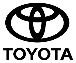 Toyota logo, black icon version, on a transparent background