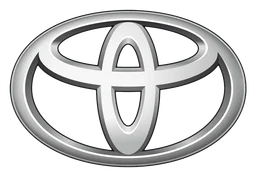 Toyota logo, monochrome version, on a transparent background