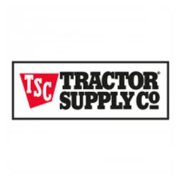 Tractor Supply logo, white icon version, on a transparent background