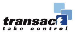 Transact logo, horizontal version, on a transparent background