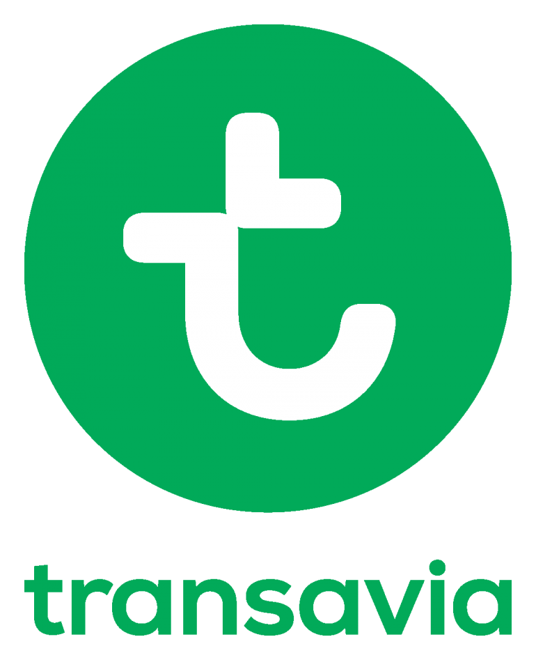Transavia logo, horizontal version, on a transparent background