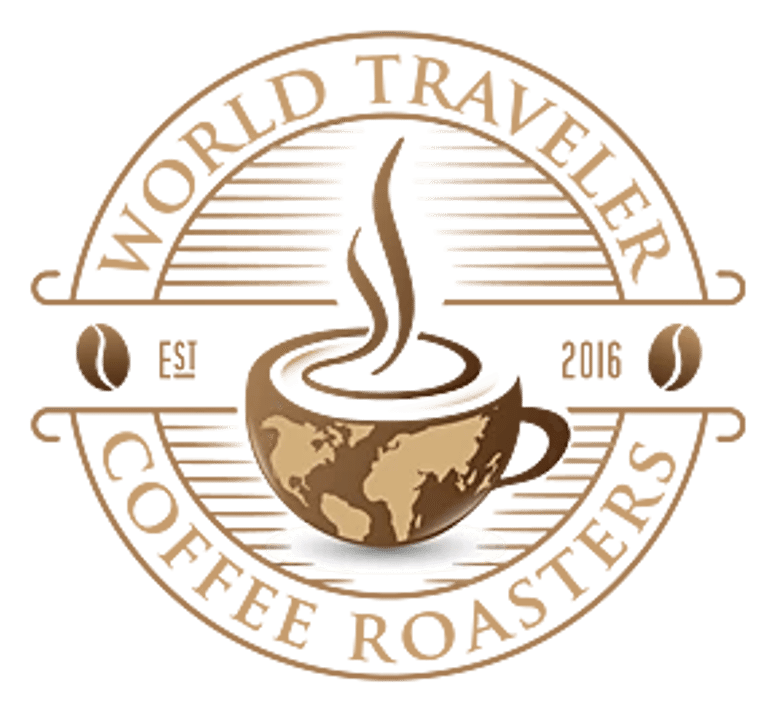 Travelers Coffee logo on a transparent background