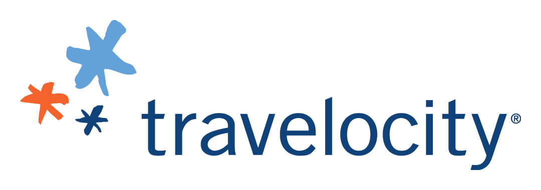 Travelocity logo on a transparent background