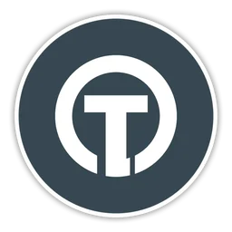 Trezarcoin logo, monochrome icon version, on a transparent background