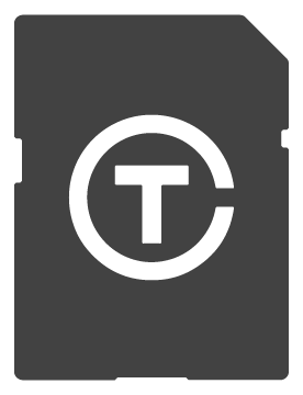 Trezarcoin logo, monochrome version, on a transparent background