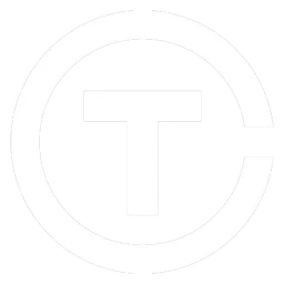 Trezarcoin logo, white icon version, on a transparent background