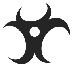 Tribal logo, black icon version, on a transparent background