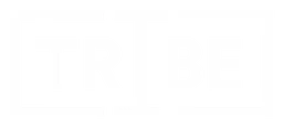 Tribe logo, white version, on a transparent background