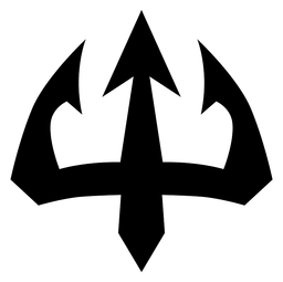 Trident logo, black icon version, on a transparent background
