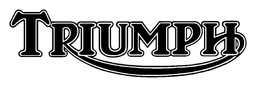 Logo da Triumph, versão logotipo preto, em fundo transparente