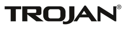 Logo da Trojan, versão logotipo preto, em fundo transparente