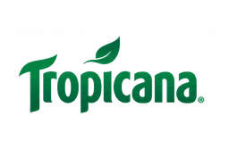 Logo da Tropicana, versão horizontal, em fundo transparente