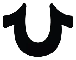 True Religion Logo, Variante schwarz, auf transparentem Hintergrund