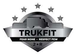 Trukfit logo, monochrome version, on a transparent background