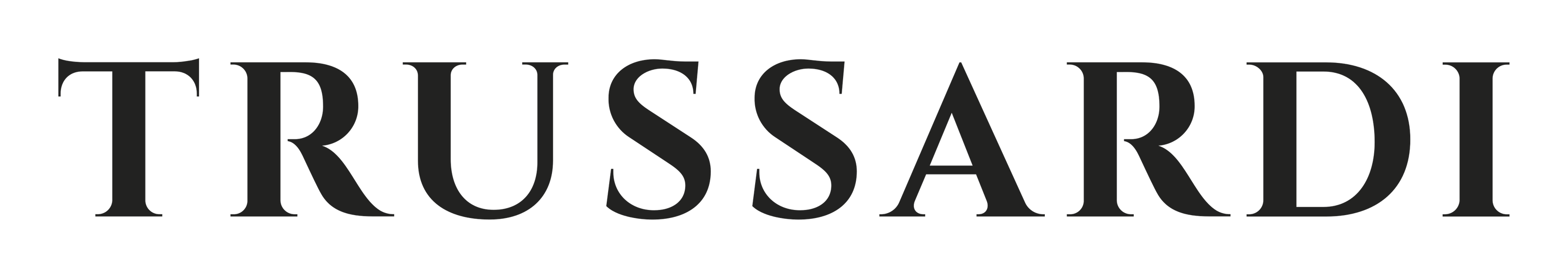 Trussardi logo on a transparent background