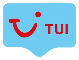 Tui Travel logo, horizontal version, on a transparent background