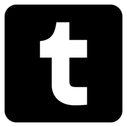 Tumblr logo, black icon version, on a transparent background