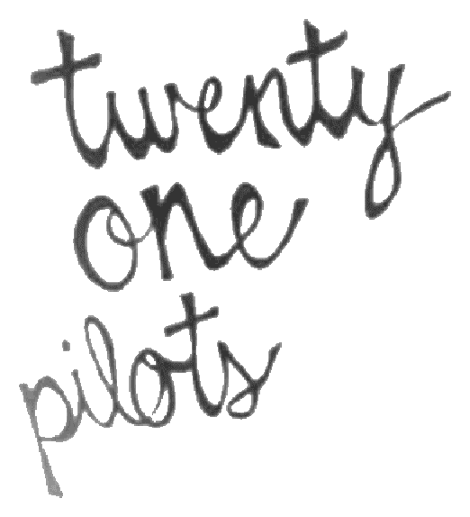 Twenty One Pilots logo, monochrome icon version, on a transparent background
