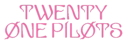 Twenty One Pilots logo, wordmark version, on a transparent background