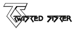 Twisted Sister logo, monochrome wordmark version, on a transparent background