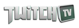 Twitch Logo, Variante Wortmarke monochrom, auf transparentem Hintergrund