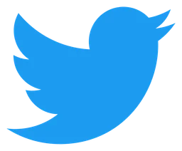 Twitter logo, icon version, on a transparent background