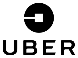 Uber logo, black version, on a transparent background