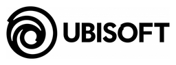 Ubisoft logo, black wordmark version, on a transparent background