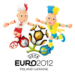 UEFA Euro 2012 logo, icon version, on a transparent background