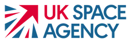 UK Space Agency logo, wordmark version, on a transparent background