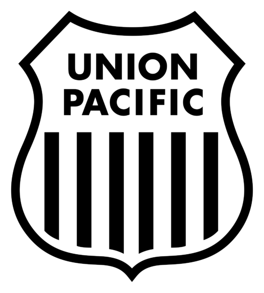 Union Pacific Logo, Variante Icon monochrom, auf transparentem Hintergrund