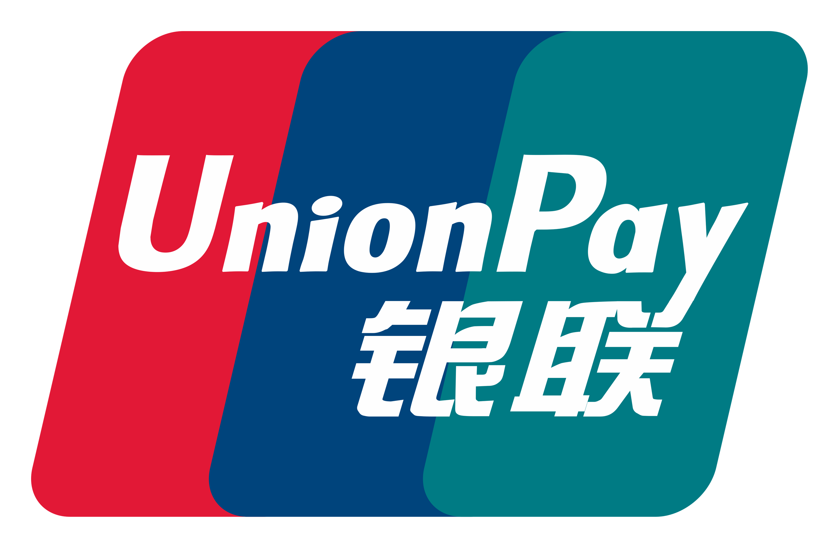 Unionpay logo on a transparent background