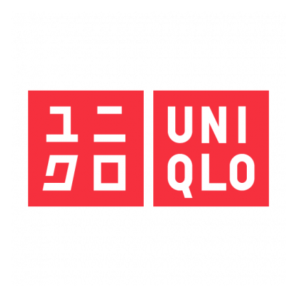 Uniqlo logo on a transparent background