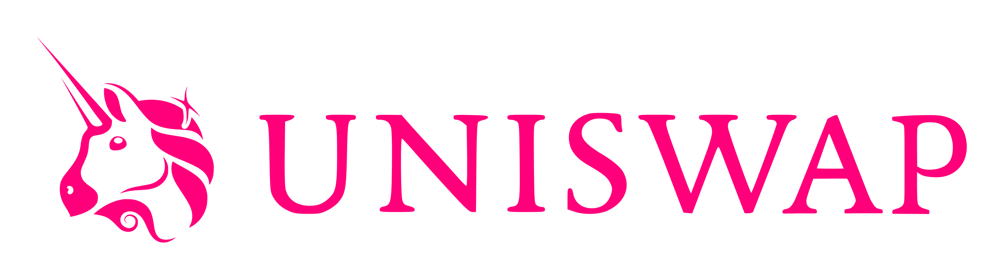 Logo Uniswap sur fond transparent