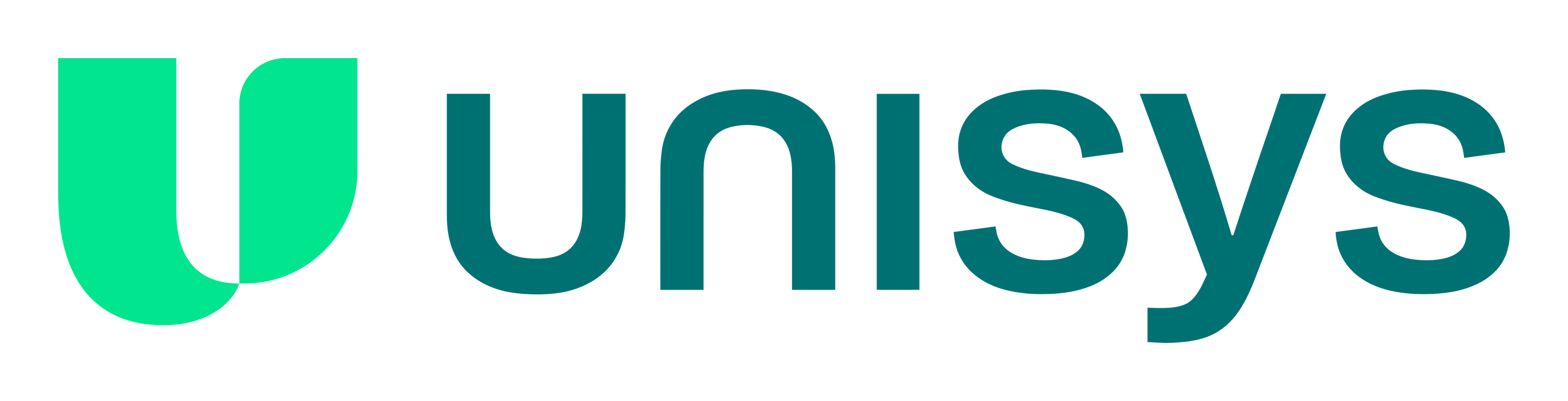 Logo de Unisys sobre fondo transparente