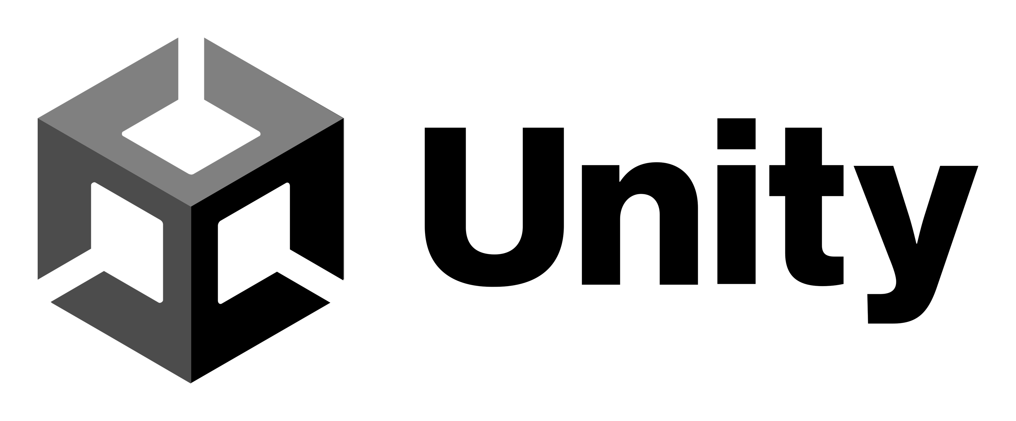 Unity logo on a transparent background