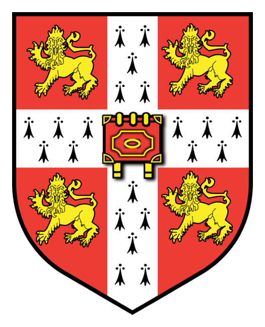 University of Cambridge Logo, Variante horizontal, auf transparentem Hintergrund