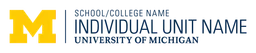 University of Michigan logo, wordmark version, on a transparent background