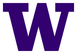 University of Washington のロゴ、horizontalバージョン（背景透過）